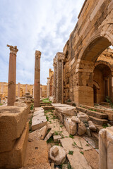Image of Leptis Magna, Roman city in Libya, world heritage site printed on Printed Glass Basin Splashbacks