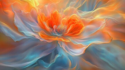 Obraz premium Abstract Floral Art in Vibrant Colors