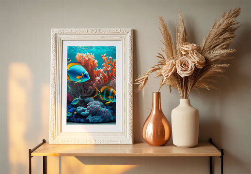 Elegant Photo Frame Mockup for Home Decor