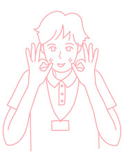 イラスト　男性　女性