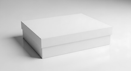 Fototapeta premium White Shoe Box on White Background.