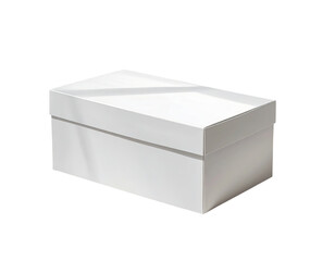 Fototapeta premium Empty white shoebox, rectangular, simple, light