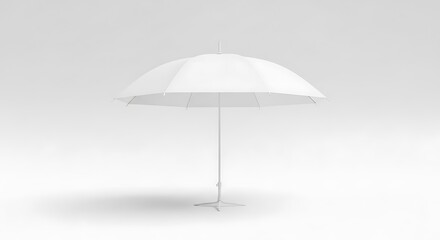 Obraz premium White Umbrella on White Background.