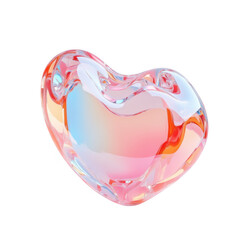 Abstract heart art with vibrant translucent colors for love, romance, and Valentine's Day themes