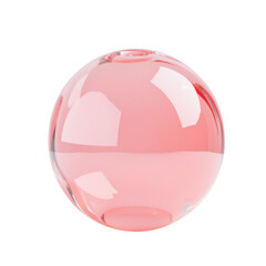 Delicate pink glass orb, a modern accent piece for sophisticated designs and contemporary art projects