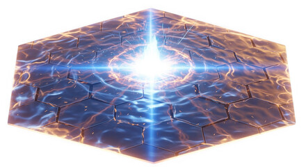 Futuristic technology plasma shiield with energy core offers a cutting-edge modern design element to any project