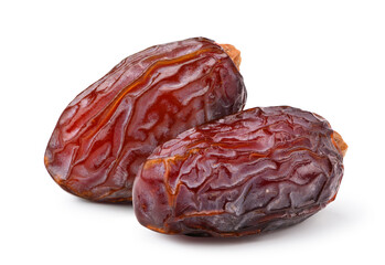 Dates fruit isolated on white.