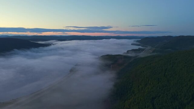 fog over the river