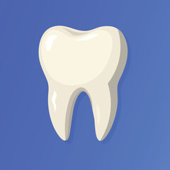 Healthy dental symbol. Tooth vector illustration 