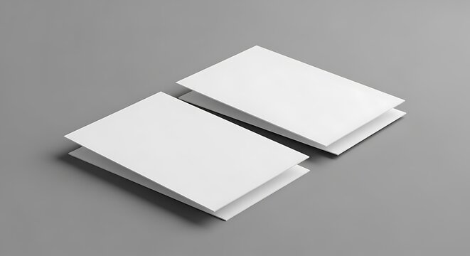 Blank White Business Cards, Professional Design.