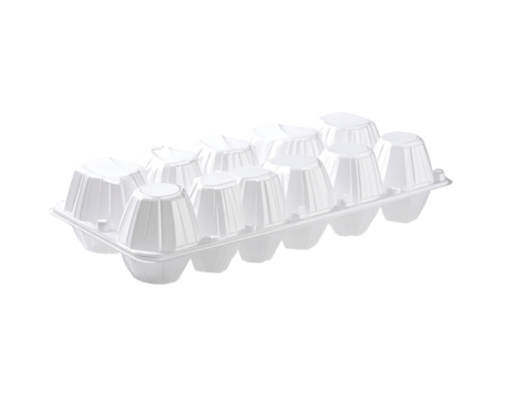 White plastic egg carton with 12 compartments (1)