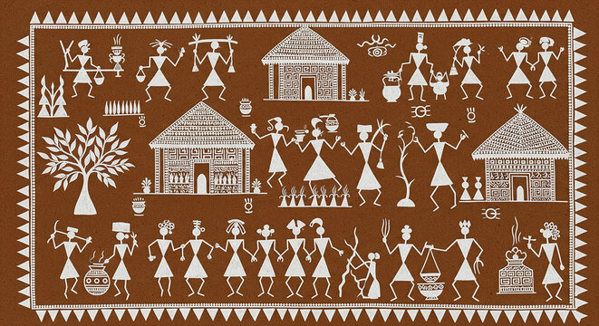 Tribal art (Warli painting style)