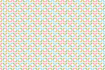 Geometric seamless pattern. Various rhombus and squares. Simple cartoon repeating shapes on white background. Decorative template. Vector illustration for decoration, wallpaper, textiles, printing