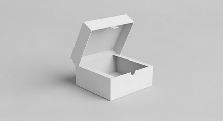 Empty White Box Mockup.