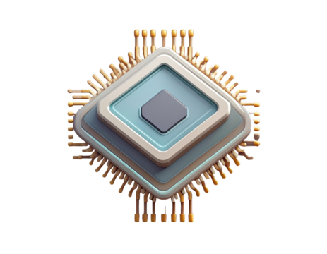 Abstract geometric processor icon
