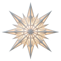 Glowing white moravian star christmas decoration