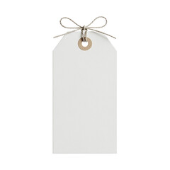 Blank paper gift tag with twine bow