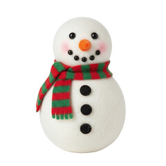 Cute felted wool snowman christmas figurine