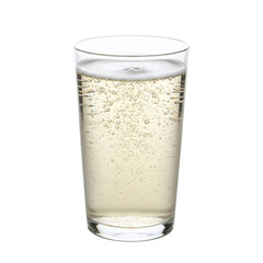 Glass of sparkling champagne or cider