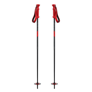 Pair of black and red ski poles