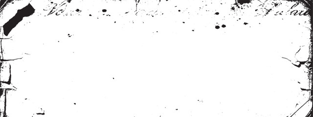 Grunge texture with distressed paper and ink splatters forming artistic black and white background