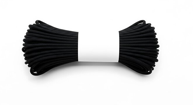 Black Cord Wrapped in White Paper.