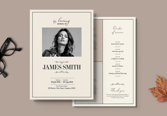 Elegant Funeral Program Template