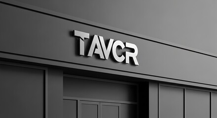 Obraz premium Tavcr Logo Design on a Building.