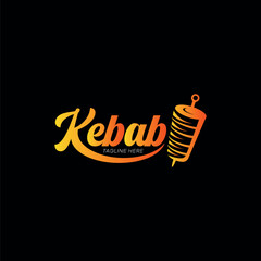 Set of doner kebab logo templates. Vector creative labels for Turkish and Arabian fast food restaurant