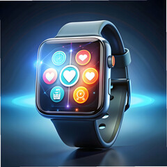 -smartwatch-with-glowing-health-icons-above-screen