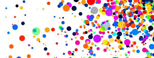 Chaotic Geometric Circles and Colorful Dots Bright Confetti and Fireworks Particle Explosion PNG for Holiday, Promotion, Advertising, Business, Marketing, Presentations and Festive Banner Design