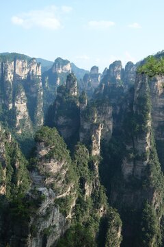 view from the avatar mountains in Zhangjiaie national park