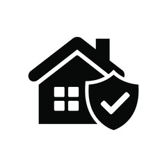 House shield icon representing home security and protection