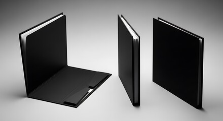 Black and White Book Design Mockup.