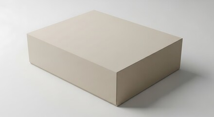 Fototapeta premium Beige Rectangular Box, Minimalist Design.
