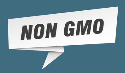 non gmo banner. non gmo speech bubble, label, sticker, sign template