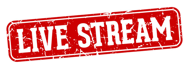 Fototapeta premium live stream rectangular sign. live stream stamp