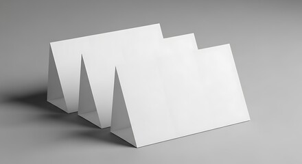 Blank Triangular Signs Mockup.