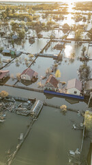 Global warming,climate change.Tsunami.Storms and destruction.Floods on the planet.The apocalypse, catastrophes.Natural disasters the riot.The remnants of human life are floating in dirty water.The end