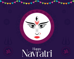 Happy navratri greeting india festival