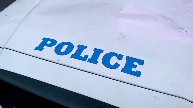 Police Inscription On Police Car USA new york crime investigation