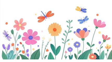Springtime Meadow Illustration