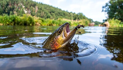 Trout catching fly (1)