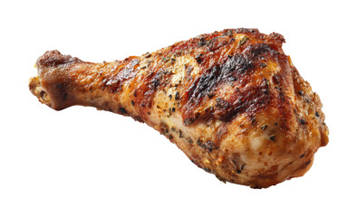 Grilled chicken drumstick recipe kitchen food culinary delicious isolated on transparent background, png