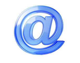 Obraz premium Glossy, light-blue at-symbol