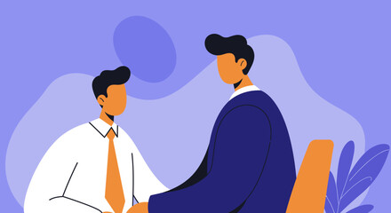 Professional men in business attire engaged in a meeting or discussion, symbolizing collaboration, communication, and corporate strategy.