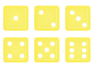All dices numbers. vector illustration	
