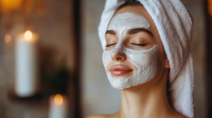 Woman Applying Eye Mask - Beauty and Skincare Scene / Home Care Element / Makeup and Beauty Nourishment Material