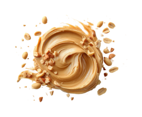 Delicious peanut butter swirl kitchen food bright culinary delight isolated on transparent background, png