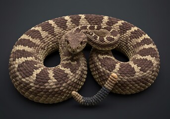 Obraz premium Desert Diamondback: Silent Vigil